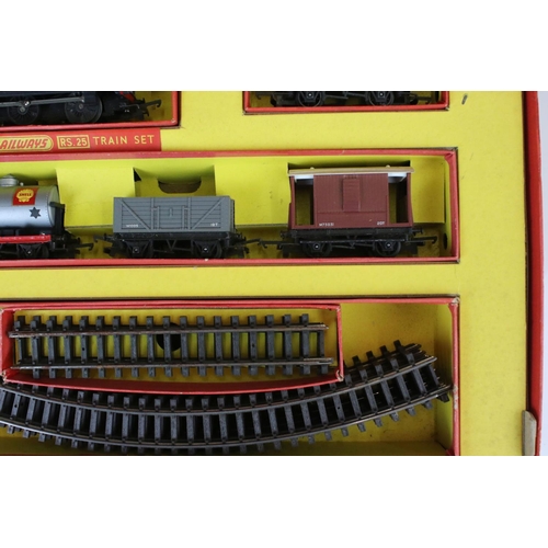 16 - Three boxed Triang OO gauge train sets to include RS25, RO and Princess Elizabeth set plus a boxed T... 