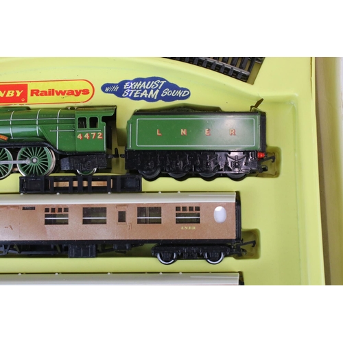 17 - Boxed Hornby R508 Flying Scotsman Set with locomotive, 2 x coaches and track and a boxed Hornby RS60... 