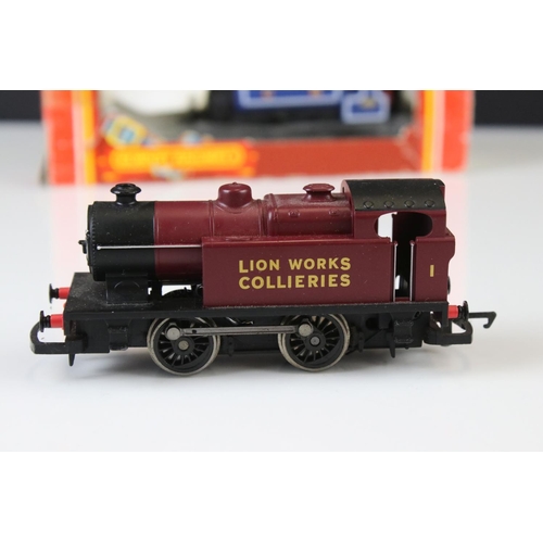 47 - Five OO gauge locomotives to include boxed Hornby R057 Caledonian 0-4-0 Loco Saddle Tank (poor box),... 