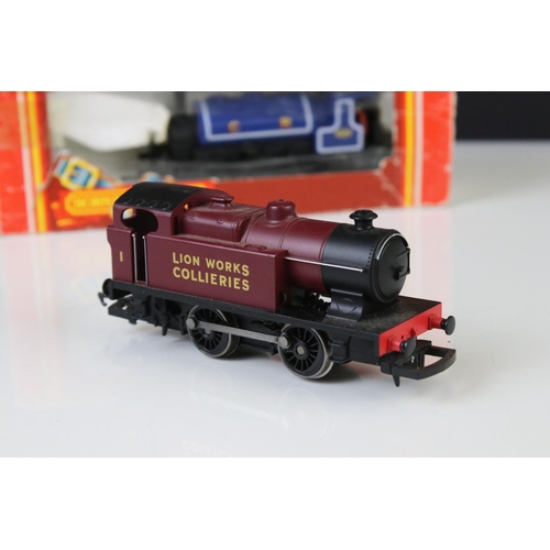 47 - Five OO gauge locomotives to include boxed Hornby R057 Caledonian 0-4-0 Loco Saddle Tank (poor box),... 