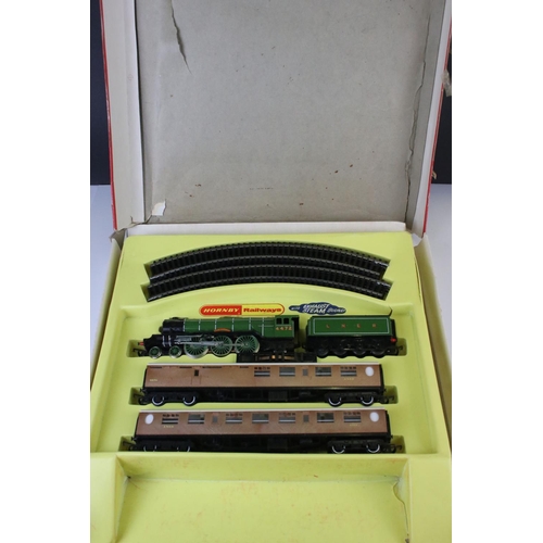 17 - Boxed Hornby R508 Flying Scotsman Set with locomotive, 2 x coaches and track and a boxed Hornby RS60... 