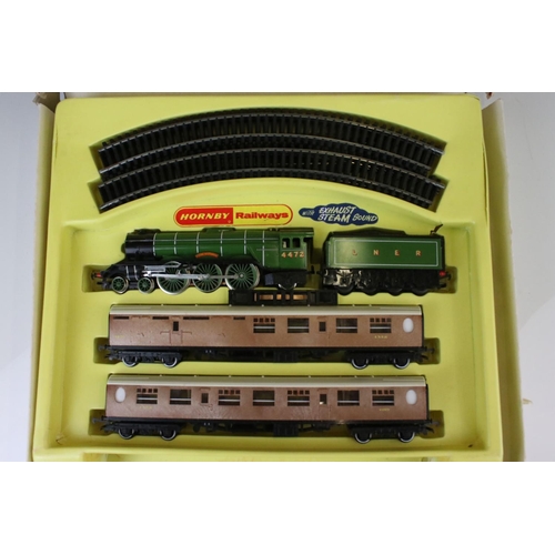 17 - Boxed Hornby R508 Flying Scotsman Set with locomotive, 2 x coaches and track and a boxed Hornby RS60... 