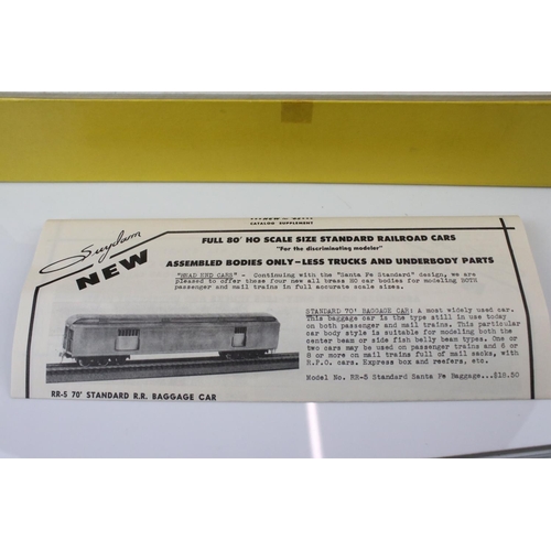 27 - Three boxed E Suydam & Co HO Railroad Equipment items of brass rolling stock to include RR-6 RY Post... 