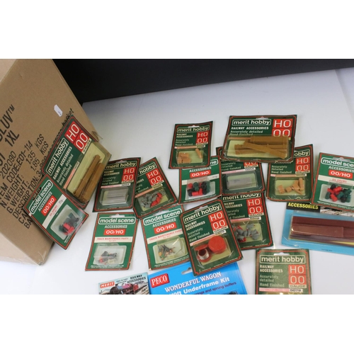 29 - Model Railway - Collection of carded and boxed accessories to include Merit, Peco and Hornby