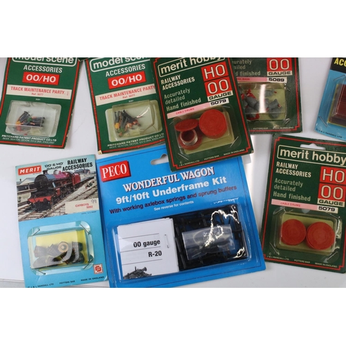 29 - Model Railway - Collection of carded and boxed accessories to include Merit, Peco and Hornby