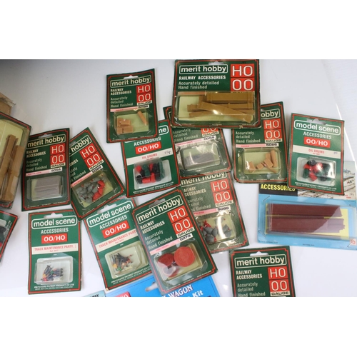 29 - Model Railway - Collection of carded and boxed accessories to include Merit, Peco and Hornby