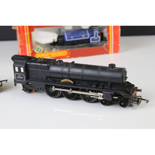 47 - Five OO gauge locomotives to include boxed Hornby R057 Caledonian 0-4-0 Loco Saddle Tank (poor box),... 