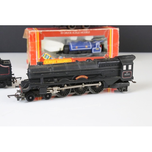 47 - Five OO gauge locomotives to include boxed Hornby R057 Caledonian 0-4-0 Loco Saddle Tank (poor box),... 