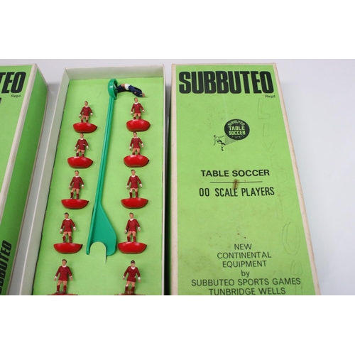 207 - Subbuteo - Five boxed HW Subbuteo teams to include Manchester City, Liverpool (some reglues), Leeds ... 