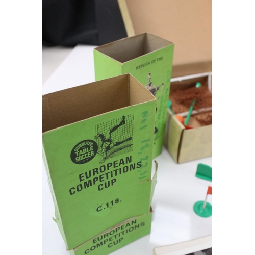 209 - Subbuteo - Group of circa 1950/60s accessories to include goals, corner flags, cloth pitch, ephemera... 