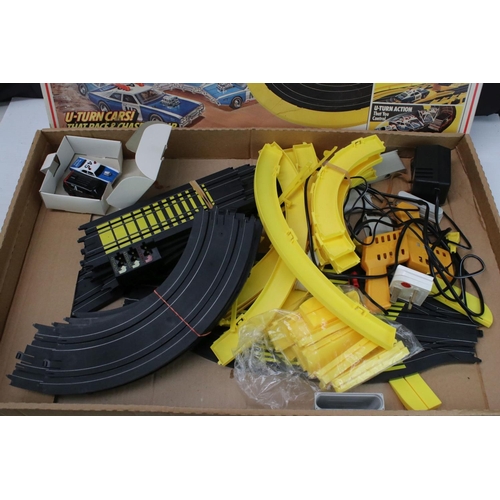 223 - Boxed Tyco A Team Action Racing set with both slot cars, unchecked but appears complete with control... 