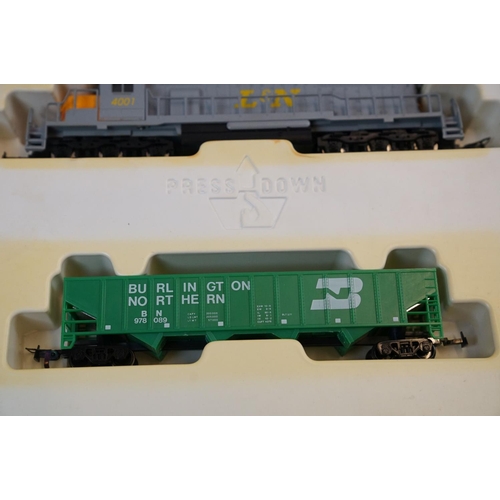 70 - Three boxed HO Gauge train sets to include 2 x Mehano  (356 Train Line & 357 Train Line) and Jouef 7... 