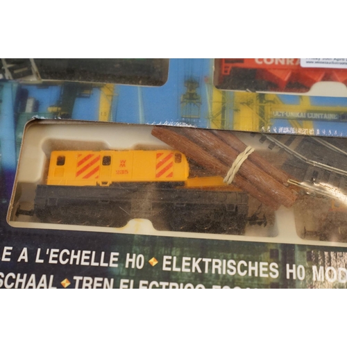 70 - Three boxed HO Gauge train sets to include 2 x Mehano  (356 Train Line & 357 Train Line) and Jouef 7... 