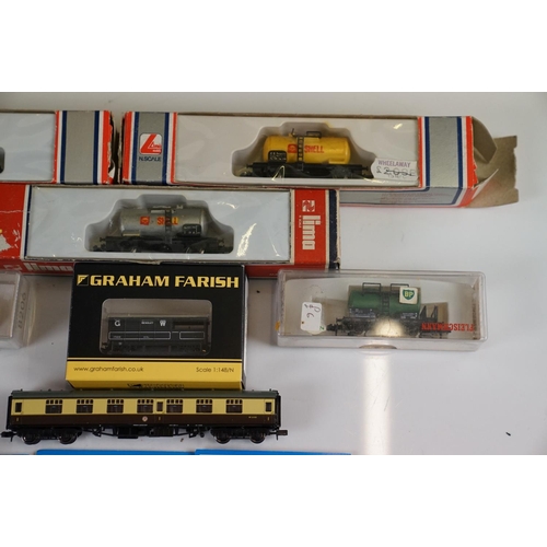 91 - 16 Boxed / carded N gauge items of rolling stock to include 10 x Peco, 3 x Lima, 2 x Fleischmann & 1... 