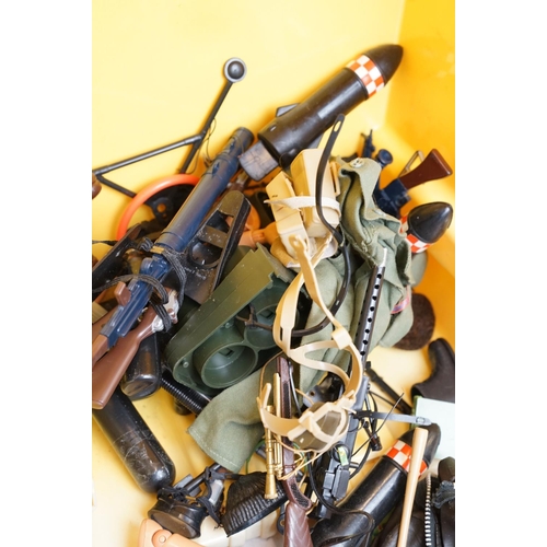 199 - Boxed Palitoy Action Man Transport Command Assault Copter plus a quantity of play worn Action Man fi... 