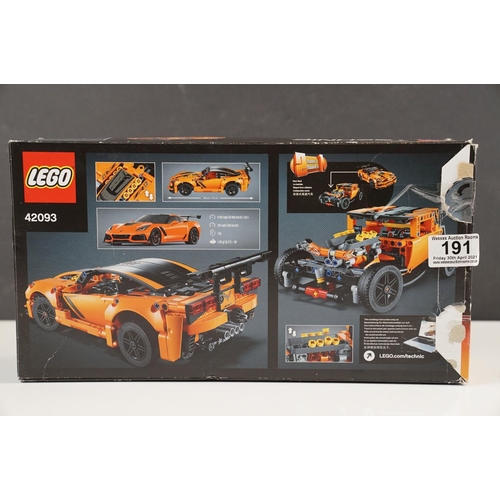 191 - Lego - Boxed Lego Technic 42093 Chevrolet Corvette ZR1 set, complete with instructions