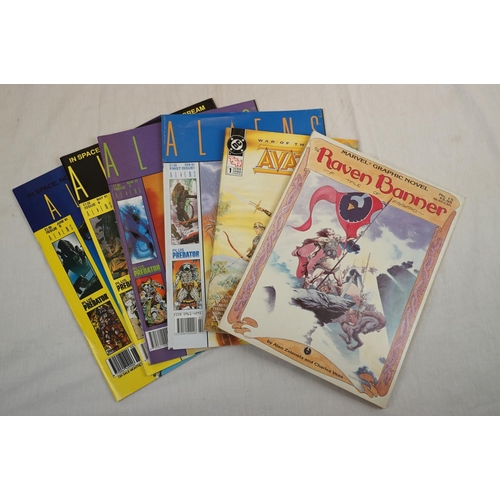 213 - Approx. 100 70's -90's comics featuring Aliens, Predator, Slaine, Terminator, Kull, etc