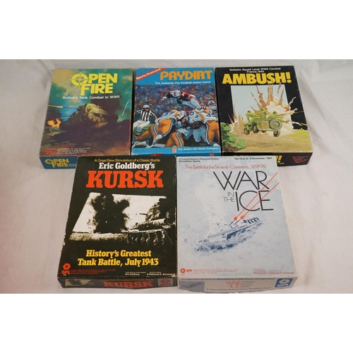 216 - Five tabletop games to include Open Fire, Ambush!, Paydirt, War in the Ice and Eric Goldberg's Kursk... 
