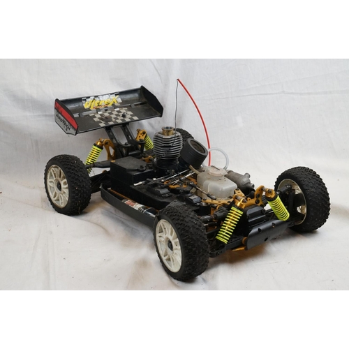 402 - A RC car buggy 1/8 scale Protech Ultrex Evo Nitro 0.21 4WD engine together with a CEN GSR 5.0 Nitro ... 