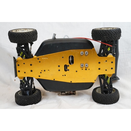 402 - A RC car buggy 1/8 scale Protech Ultrex Evo Nitro 0.21 4WD engine together with a CEN GSR 5.0 Nitro ... 