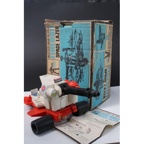 219 - Boxed Mattel Man In Space Major Matt Firebolt Space Lazer, grubby and showing play wear, fair box wi... 