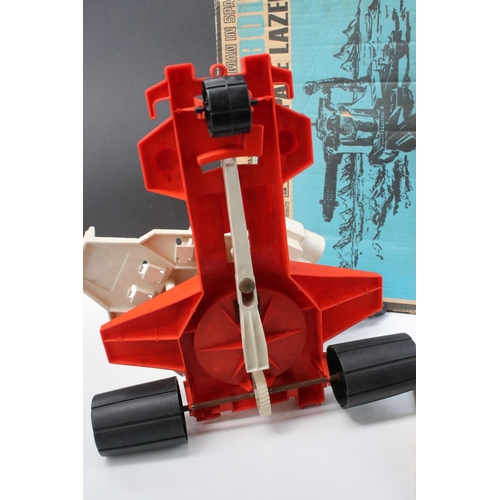 219 - Boxed Mattel Man In Space Major Matt Firebolt Space Lazer, grubby and showing play wear, fair box wi... 