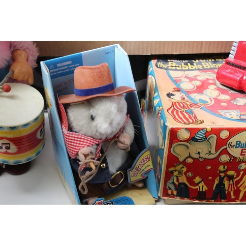 227 - Group of mixed toys to include Fisher Price Jack In The Box, boxed Jumbo The Bubble Blowing Elephant... 