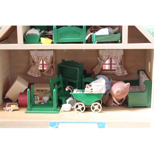 230 - Tomy Sylvanian Families to include boxed Bakery, 
boxed Canal Boat, Chalet, quantity of figures incl... 