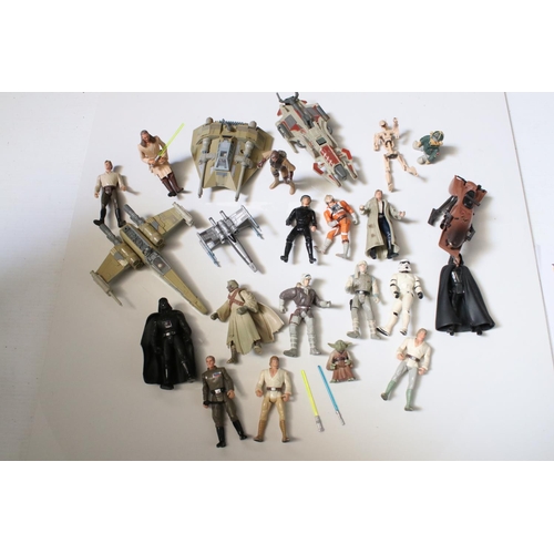 238 - Star Wars - Around 20 figures and vehicles circa 1990s