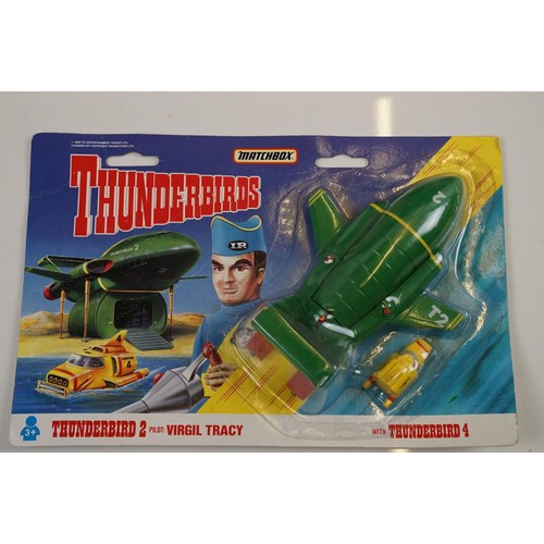 201 - Collection of carded & boxed Gerry Anderson vehicles and figures to include 5 x Matchbox Thunderbird... 