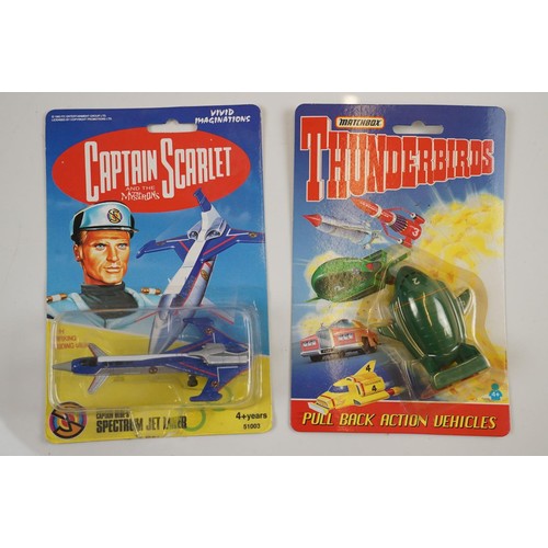 201 - Collection of carded & boxed Gerry Anderson vehicles and figures to include 5 x Matchbox Thunderbird... 