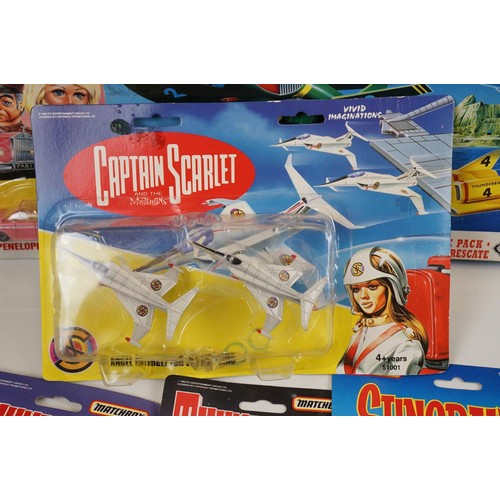 201 - Collection of carded & boxed Gerry Anderson vehicles and figures to include 5 x Matchbox Thunderbird... 