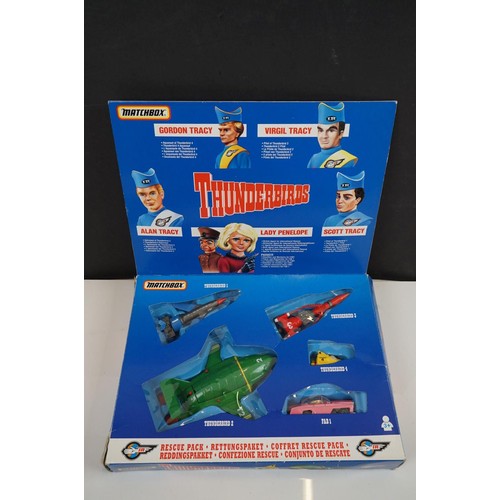 201 - Collection of carded & boxed Gerry Anderson vehicles and figures to include 5 x Matchbox Thunderbird... 