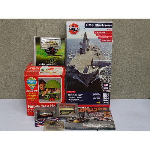 350 - A collection of mixed toys to include a boxed Palitoy Family Tree House, Infrared control helicopter... 