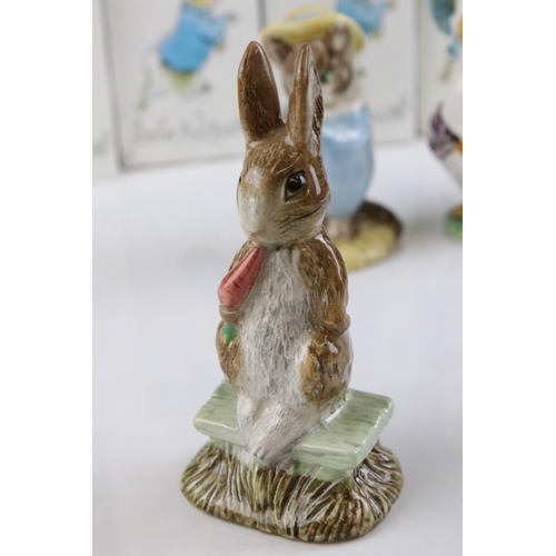 10 - Eight boxed Beswick Beatrix Potter to include Cottontail 1985, Tom Thumb 1987, Jemima Puddleduck 194... 