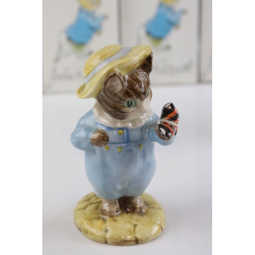 10 - Eight boxed Beswick Beatrix Potter to include Cottontail 1985, Tom Thumb 1987, Jemima Puddleduck 194... 