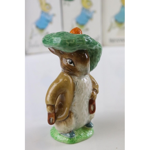 10 - Eight boxed Beswick Beatrix Potter to include Cottontail 1985, Tom Thumb 1987, Jemima Puddleduck 194... 