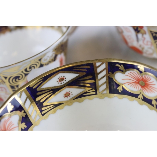 113a - Set of Six Royal Crown Derby Imari Patterned Tea Cups and Saucers together with Royal Crown Derby Bo... 