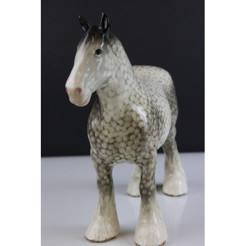 15 - Beswick Rocking Horse Grey Shire Mare, model 818