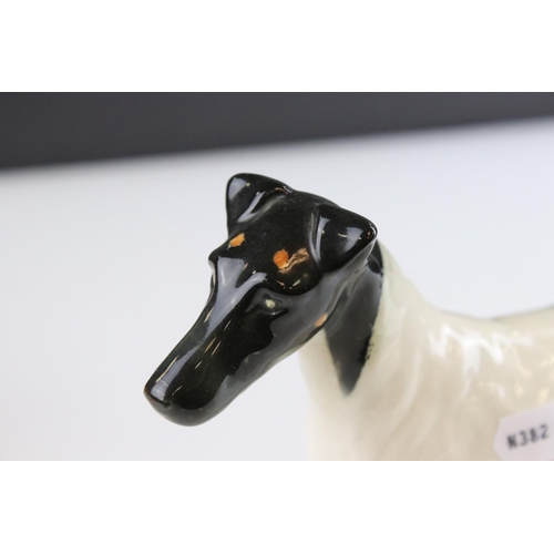 21 - Two Beswick Dogs - Smooth Haired Terrier ' Endon Black Rod ' model 964 and Greyhound ' Jovial Roger ... 