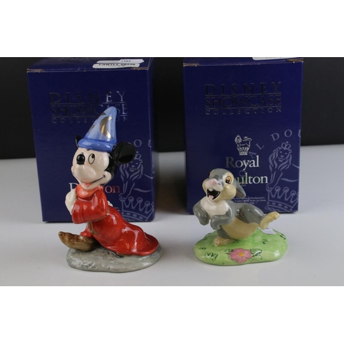 23 - Two Boxed Royal Doulton Limited Edition Disney Figures ' Socerer's Apprentice Follow Me ' no. 900 an... 