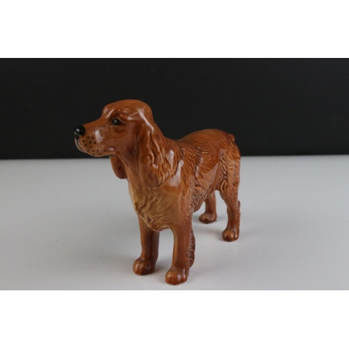 24 - Four Beswick Dogs including Corgi, Beagle, Cocker Spaniel and Terrier, walking