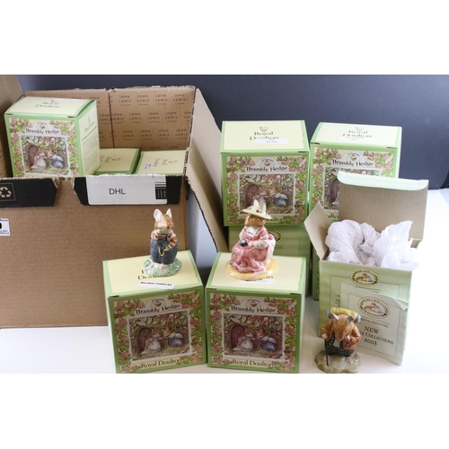 30 - Seventeen Boxed Royal Doulton Brambly Hedge Figures