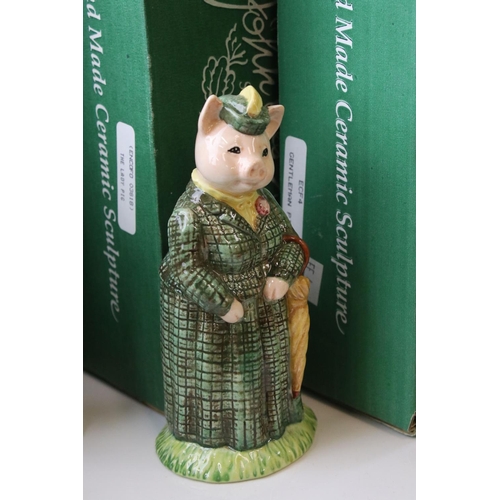 31 - Eight Boxed John Beswick Figures including Gardener Rabbit, Fisherman Otter, Huntsman Fox, The Lady ... 