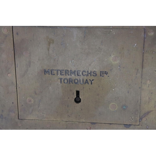 53 - Early 20th century Brass ' Metermechs Ltd, Torquay ' Lavatory Lock, 36.5cms high