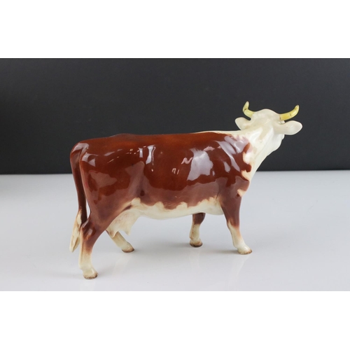 6 - Beswick Hereford Family including Hereford Bull, model 949, Cow, model 899 and Calf, model 901b