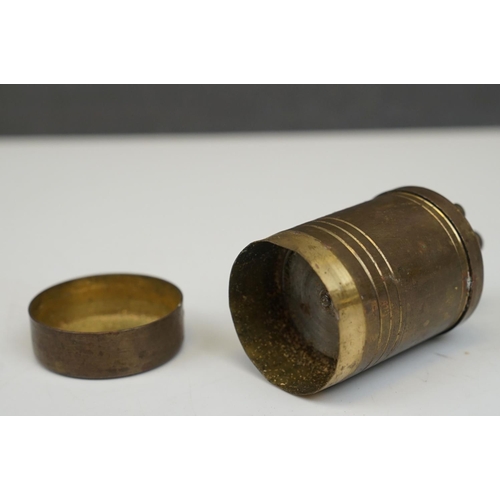 180 - Vintage brass spice mill grinder