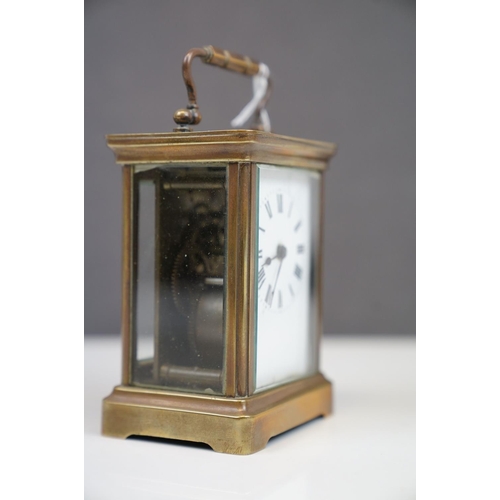 191 - Duverdrey & Bloquel enamel and brass French carriage clock