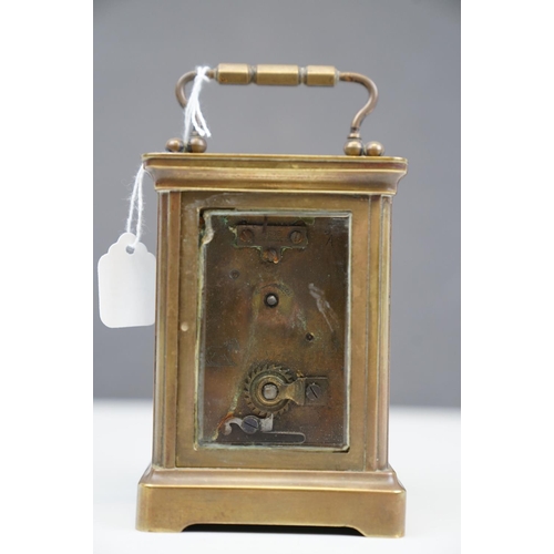 191 - Duverdrey & Bloquel enamel and brass French carriage clock