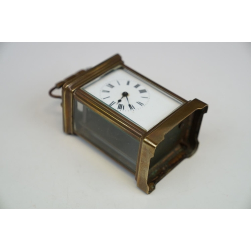 191 - Duverdrey & Bloquel enamel and brass French carriage clock